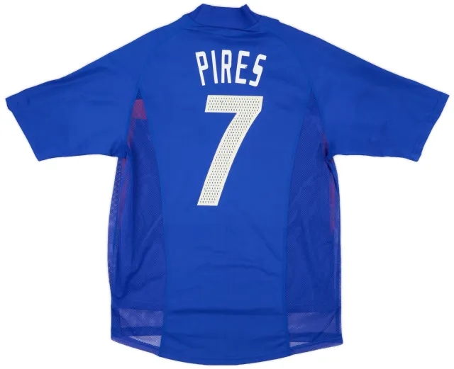 adidas 2002-04 France Player Issue Home Shirt Pires #7 - 7/10 - (M)
