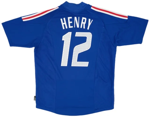 adidas 2002-04 France Home Shirt Henry #12 - 6/10 - (L)