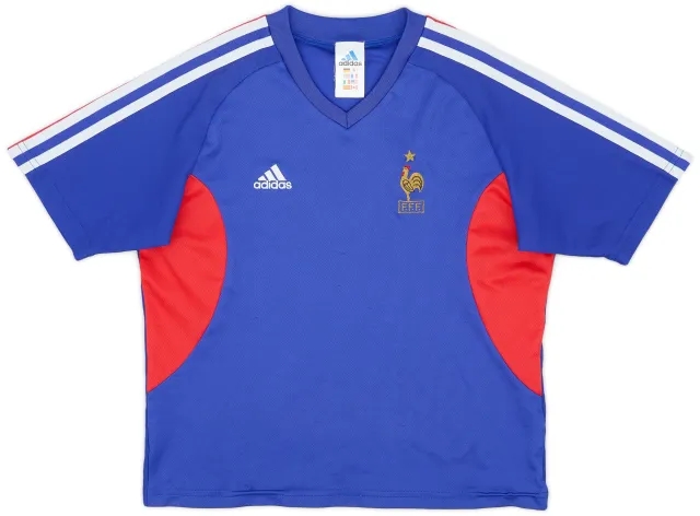adidas 2002-04 France Home Shirt - 8/10 - (L.Boys)