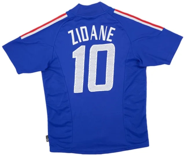 adidas 2002-04 France Home Shirt Zidane #10 - 7/10 - (S)