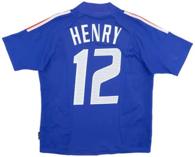 adidas 2002-04 France Home Shirt Henry #12 - 7/10 - (M)