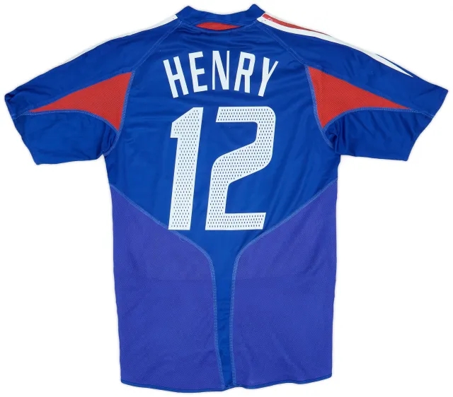 adidas 2004-06 France Home Shirt Henry #12 - 5/10 - (S)