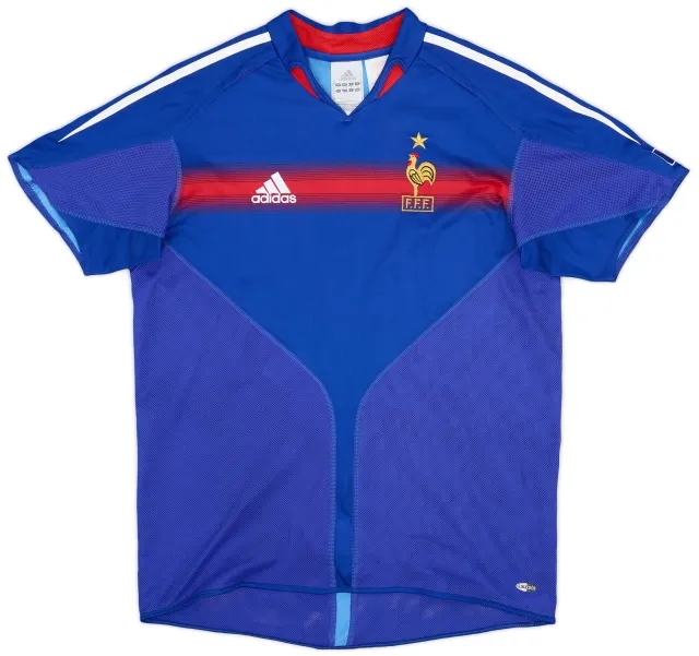 adidas 2004-06 France Home Shirt - 9/10 - (XL.Boys)