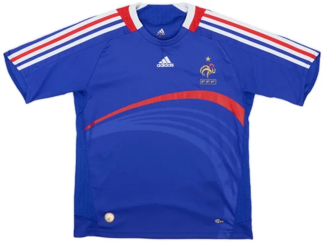 adidas 2007-08 France Home Shirt - 7/10 - (M.Boys)