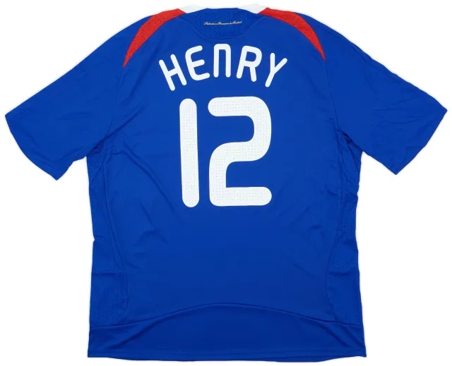 adidas 2007-08 France Home Shirt Henry #12 (XL)