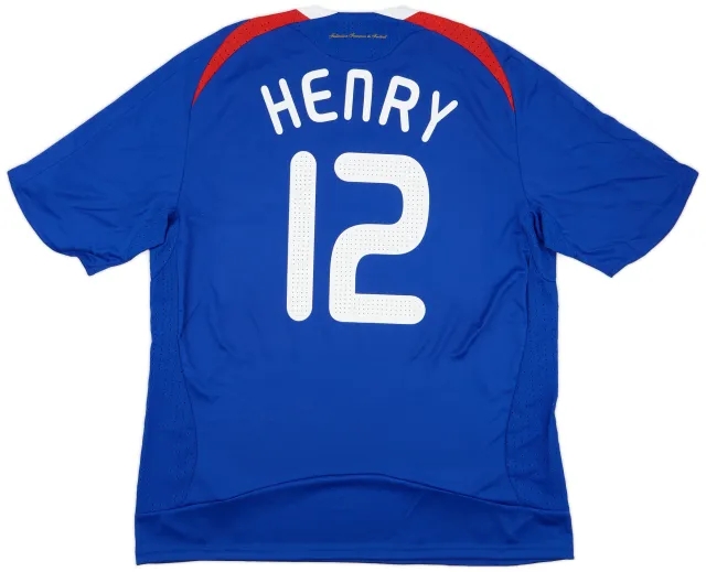 adidas 2007-08 France Home Shirt Henry #12 (XL)