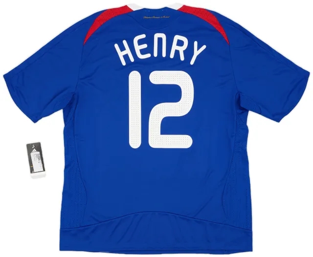 adidas 2007-08 France Home Shirt Henry #12 (XL)