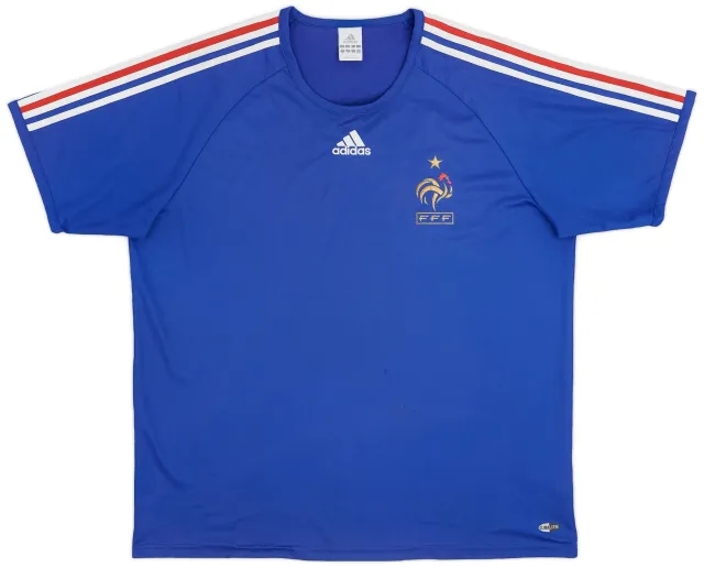 adidas 2007-08 France Basic Home Shirt - 6/10 - (XL)
