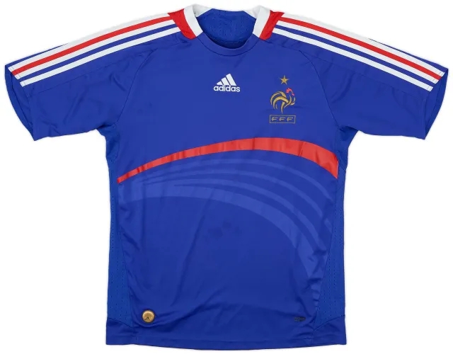 adidas 2007-08 France Home Shirt - 8/10 - (XL.Boys)