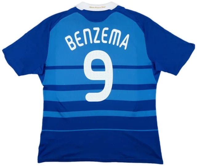 adidas 2008-09 France Home Shirt Benzema #9 - 5/10 - (XL)