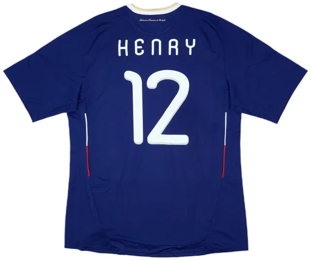 adidas 2009-10 France Home Shirt Henry #12 (XL)