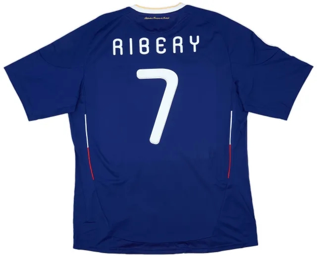 adidas 2009-10 France Home Shirt Ribery #7 (XL)