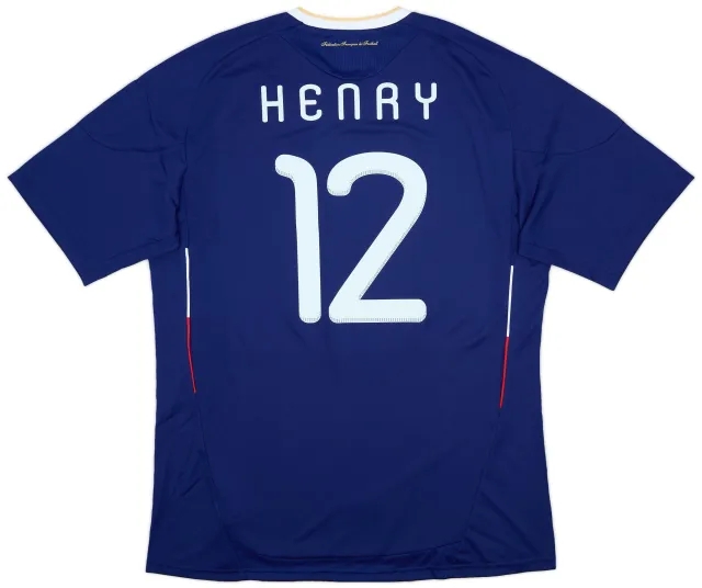 adidas 2009-10 France Home Shirt Henry #12 (XL)