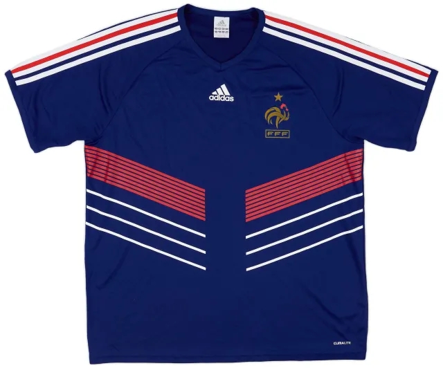 adidas 2009-10 France Basic Home Shirt - 7/10 - (XL)