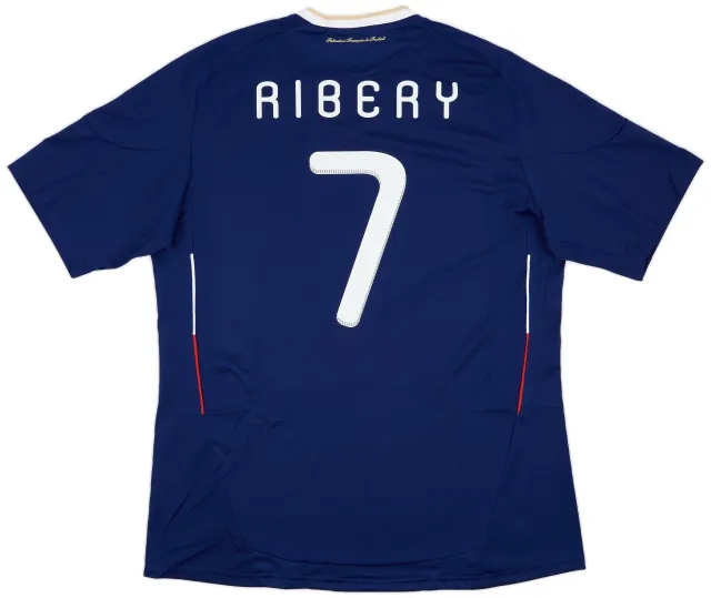 adidas 2009-10 France Home Shirt Ribery #7 (XL)