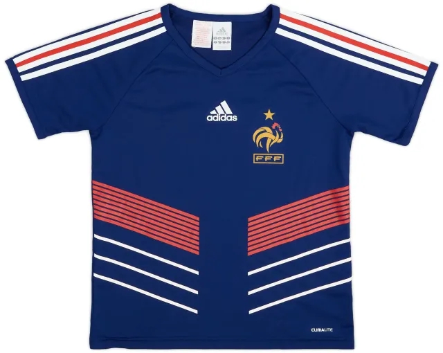 adidas 2009-10 France Basic Home Shirt - 8/10 - (L.Boys)
