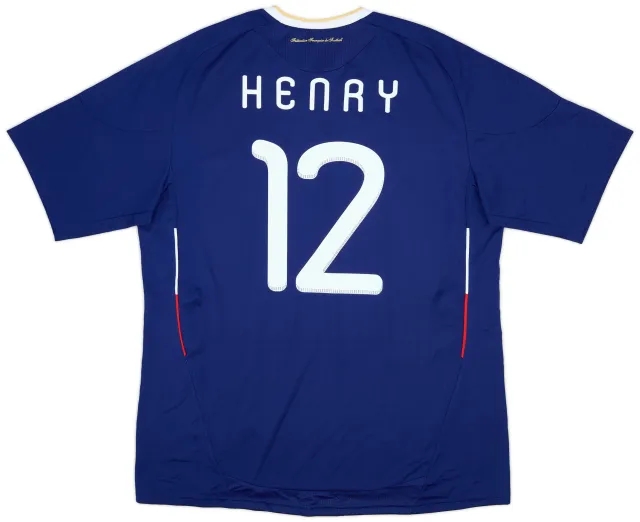 adidas 2009-10 France Home Shirt Henry #12 (XL)