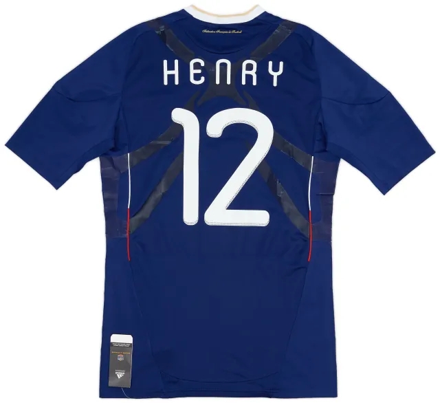 adidas 2009-10 France Player Issue Techfit Home Shirt Henry #12 (XL)