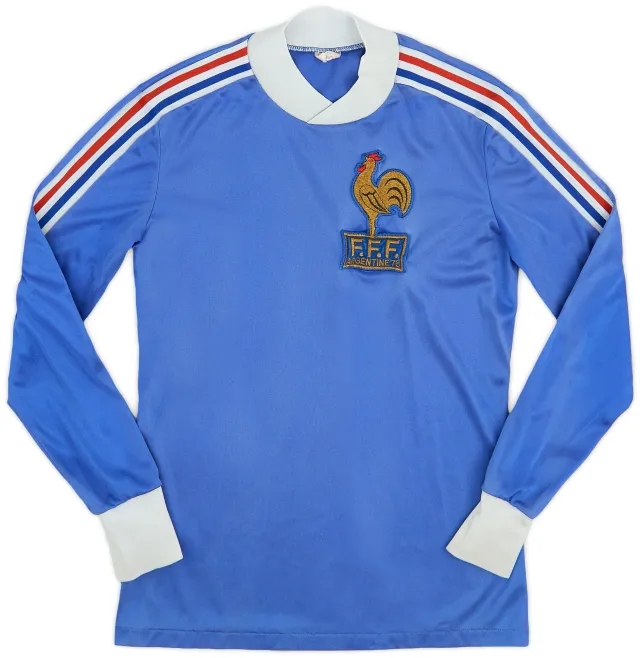 adidas 1978-80 France World Cup Home Shirt - 7/10 - (S)