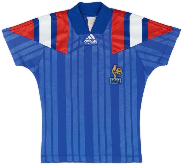 adidas 1992-94 France Home Shirt - 8/10 - (XXS)