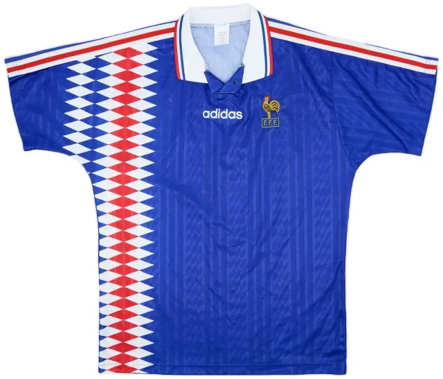 adidas 1994-96 France Home Shirt - 9/10 - (L/XL)
