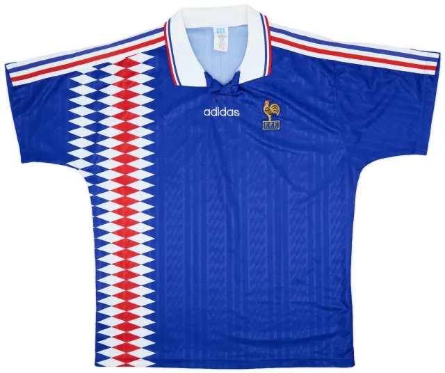 adidas 1994-96 France Home Shirt - 9/10 - (XL/XXL)