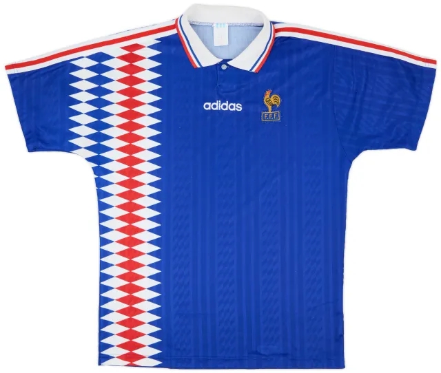 adidas 1994-96 France Home Shirt - 8/10 - (L/XL)