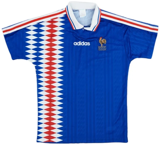 adidas 1994-96 France Home Shirt - 8/10 - (S)