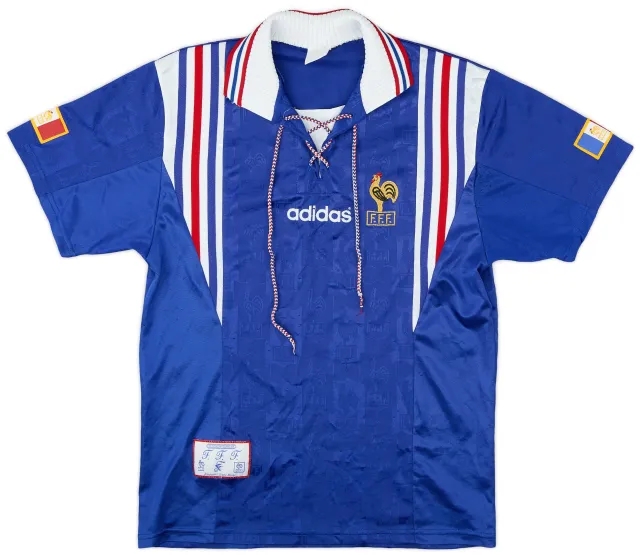 adidas 1996-98 France Home Shirt - 9/10 - (S)