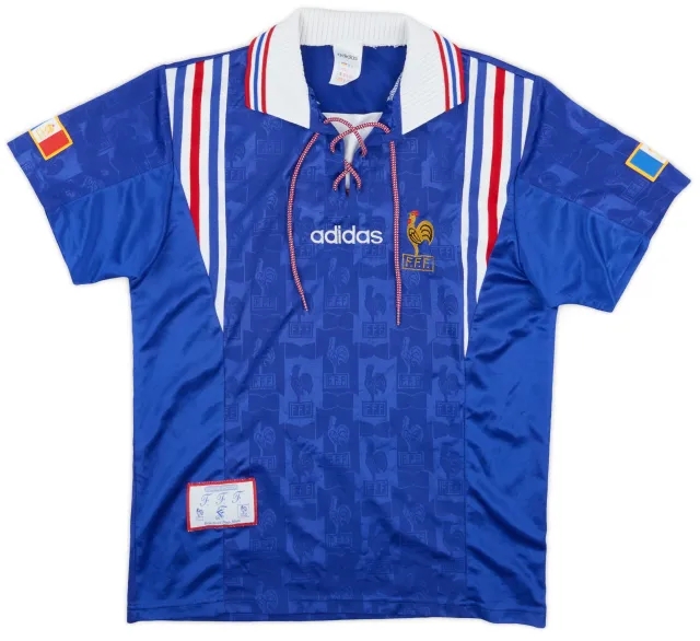 adidas 1996-98 France Home Shirt - 8/10 - (S)