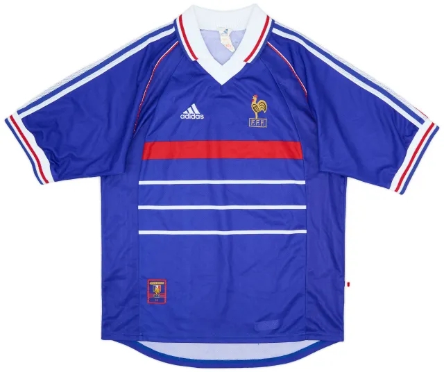 adidas 1998-00 France Home Shirt - 8/10 - (M)