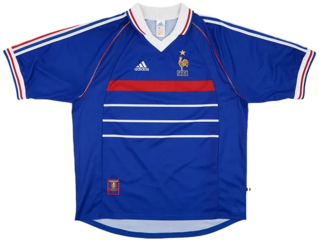 adidas 1998-00 France Home Shirt - 8/10 - (XL)