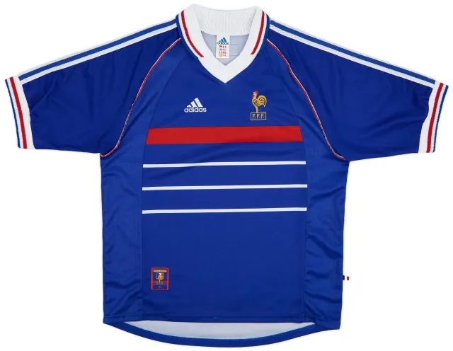 adidas 1998-00 France Home Shirt - 9/10 - (L)