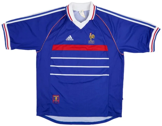 adidas 1998-00 France Home Shirt - 9/10 - (L)