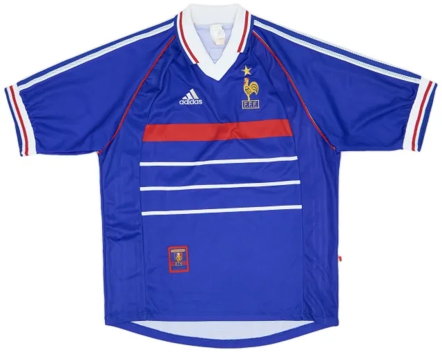 adidas 1998-00 France Home Shirt - 7/10 - (M)