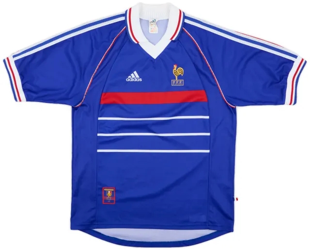 adidas 1998-00 France Home Shirt - 8/10 - (M)