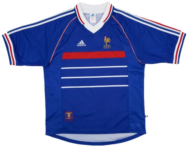 adidas 1998-00 France Home Shirt - 8/10 - (L)