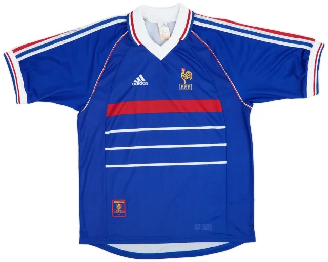 adidas 1998-00 France Home Shirt - 8/10 - (M)