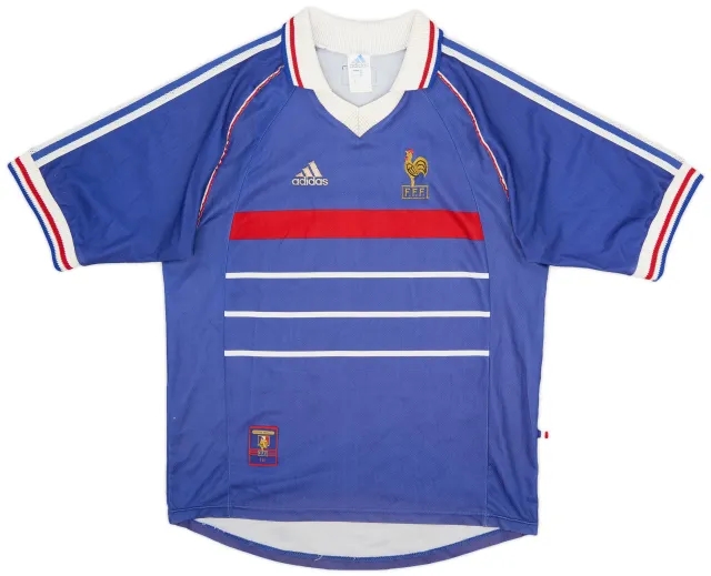 adidas 1998-00 France Home Shirt - 6/10 - (M)