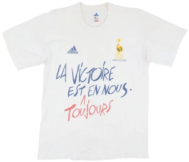 2000 France adidas 'Champions d'Europe 2000' Graphic Tee - 8/10 - (S)