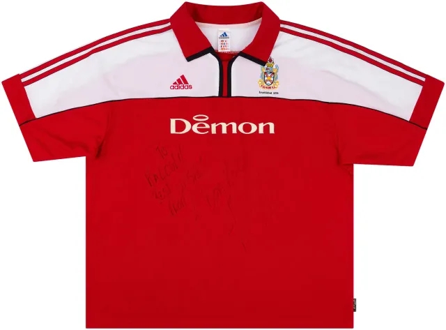 adidas 2000-01 Fulham Match Issue Signed Away Shirt #9 (Boa Morte)