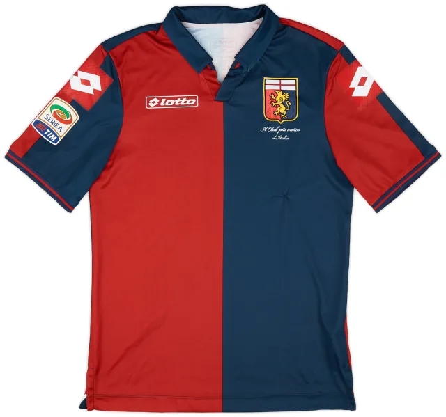 Lotto 2014-15 Genoa Home Shirt - 8/10 - (S)