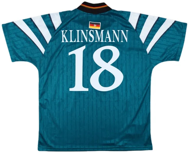 adidas 1996-98 Germany Away Shirt Klinsmann #18 - 9/10 - (XL)