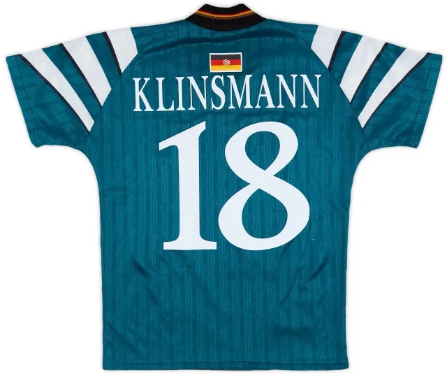 adidas 1996-98 Germany Away Shirt Klinsmann #18 - 7/10 - (S)