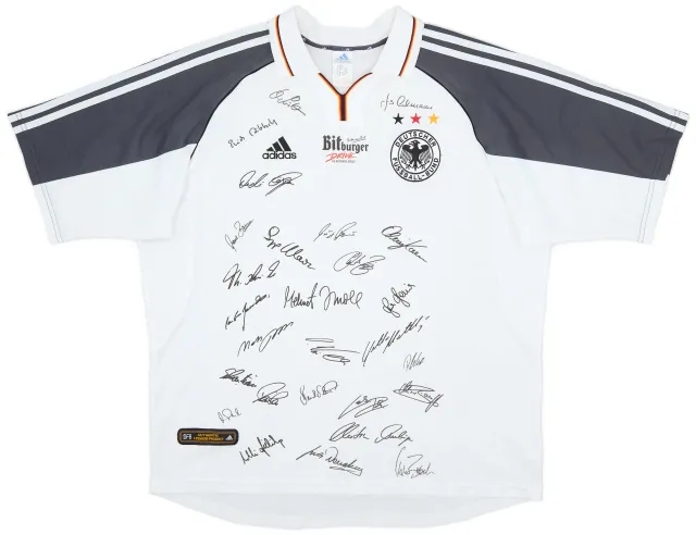 adidas 2000-02 Germany 'Squad Signed' Home Shirt - 8/10 - (XL)