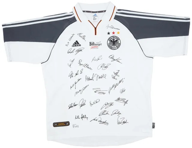 adidas 2000-02 Germany 'Signed' Home Shirt - 9/10 - (XL)
