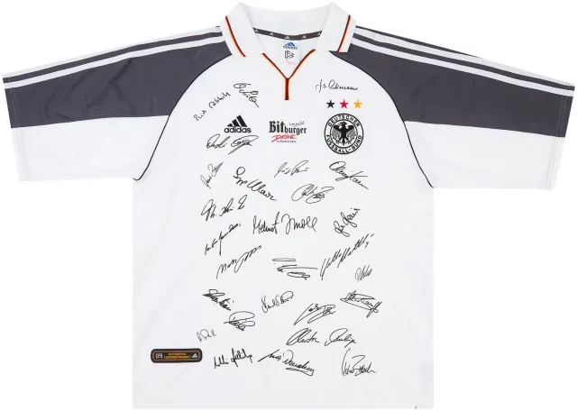 adidas 2000-02 Germany 'Squad Signed' Home Shirt - 8/10 - (XL)