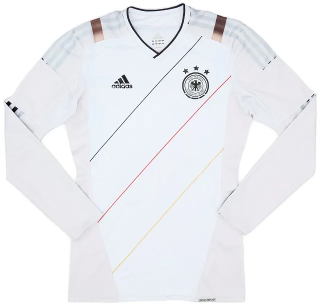 adidas 2012-13 Germany Player Issue Techfit Home L/S Shirt - 3/10 - (S)