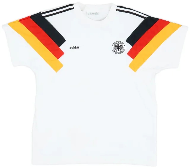 1992-94 Germany adidas Cotton Tee R.Klumpp - 9/10 - (XL.Boys)