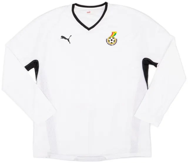 Puma 2008-09 Ghana Player Issue Home L/S Shirt - 9/10 - (XXL)
